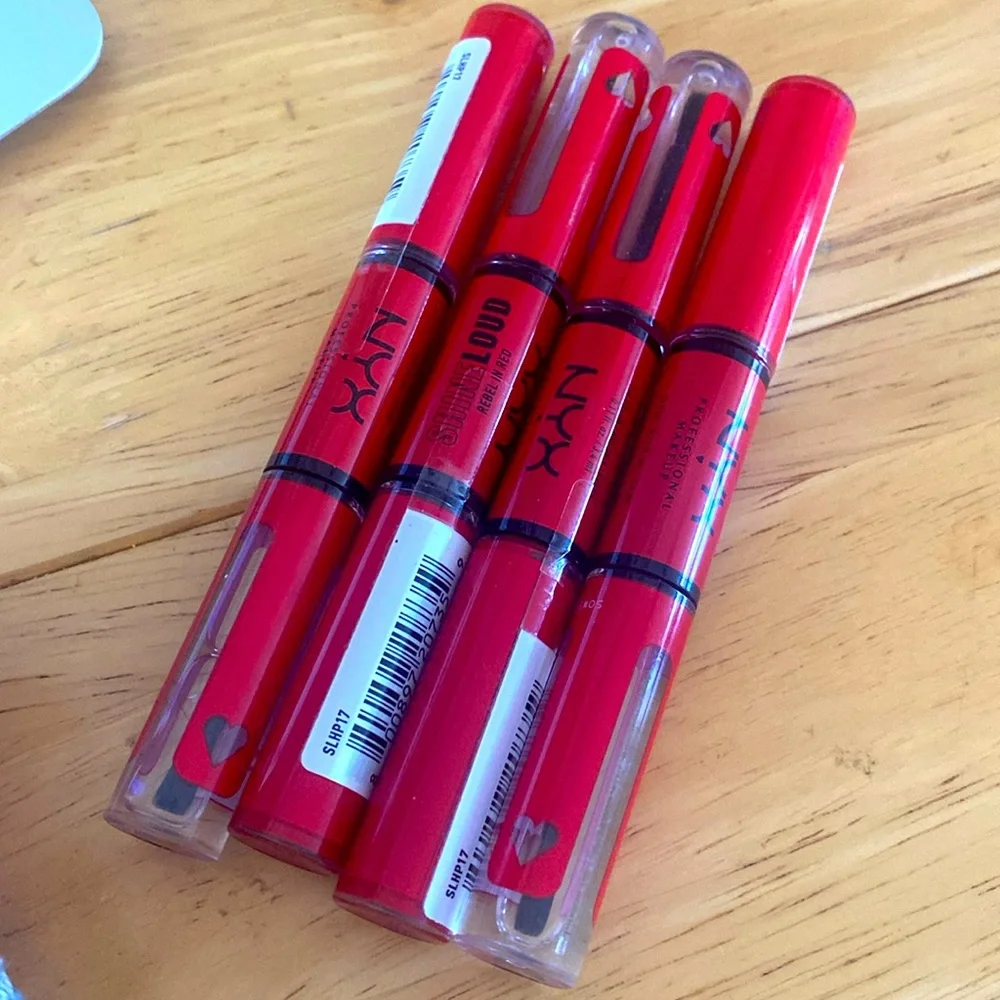 NYX shine loud duo lipstick x4 NWT